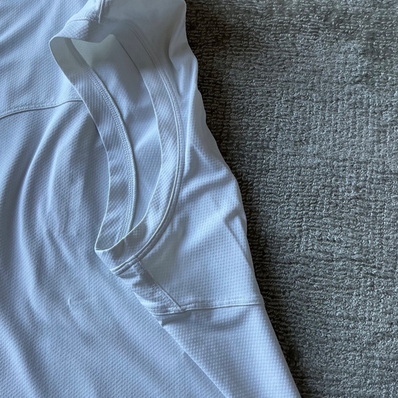LULULEMON White Front Zip Mock Neck Tennis Tank Top size 8 - Picture 5 of 5